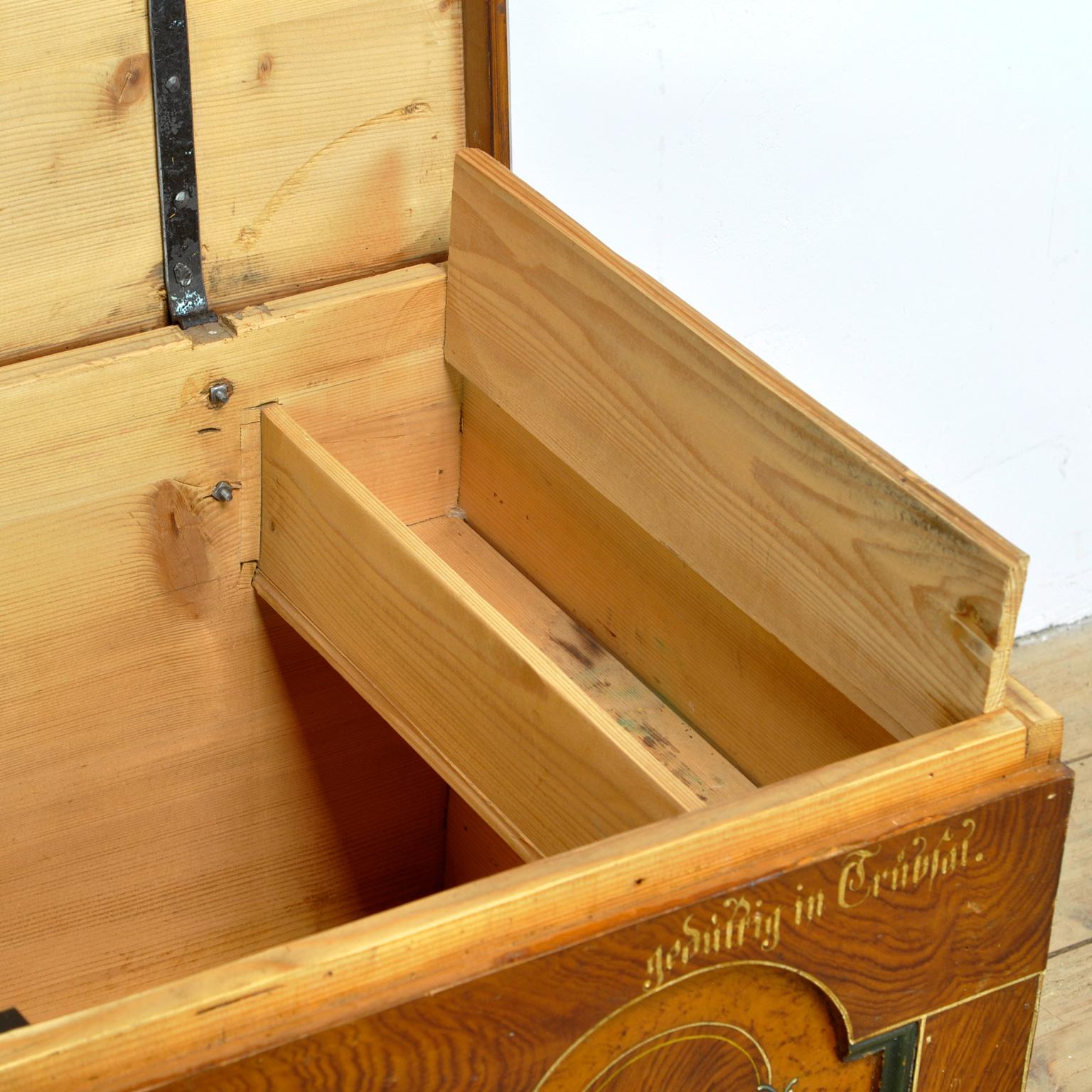 Late 19th Century Wedding Chest From 1887