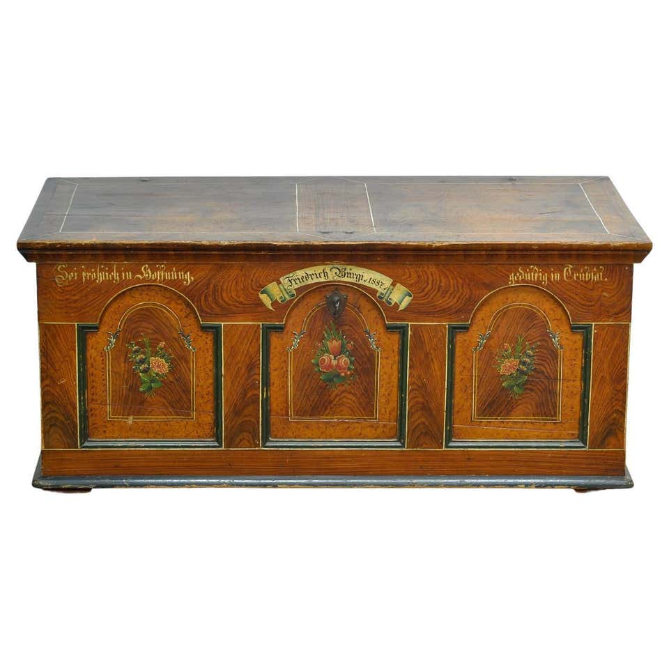 Bride Chest Wedding Chests - 20 For Sale on 1stDibs | antique wedding chest ...