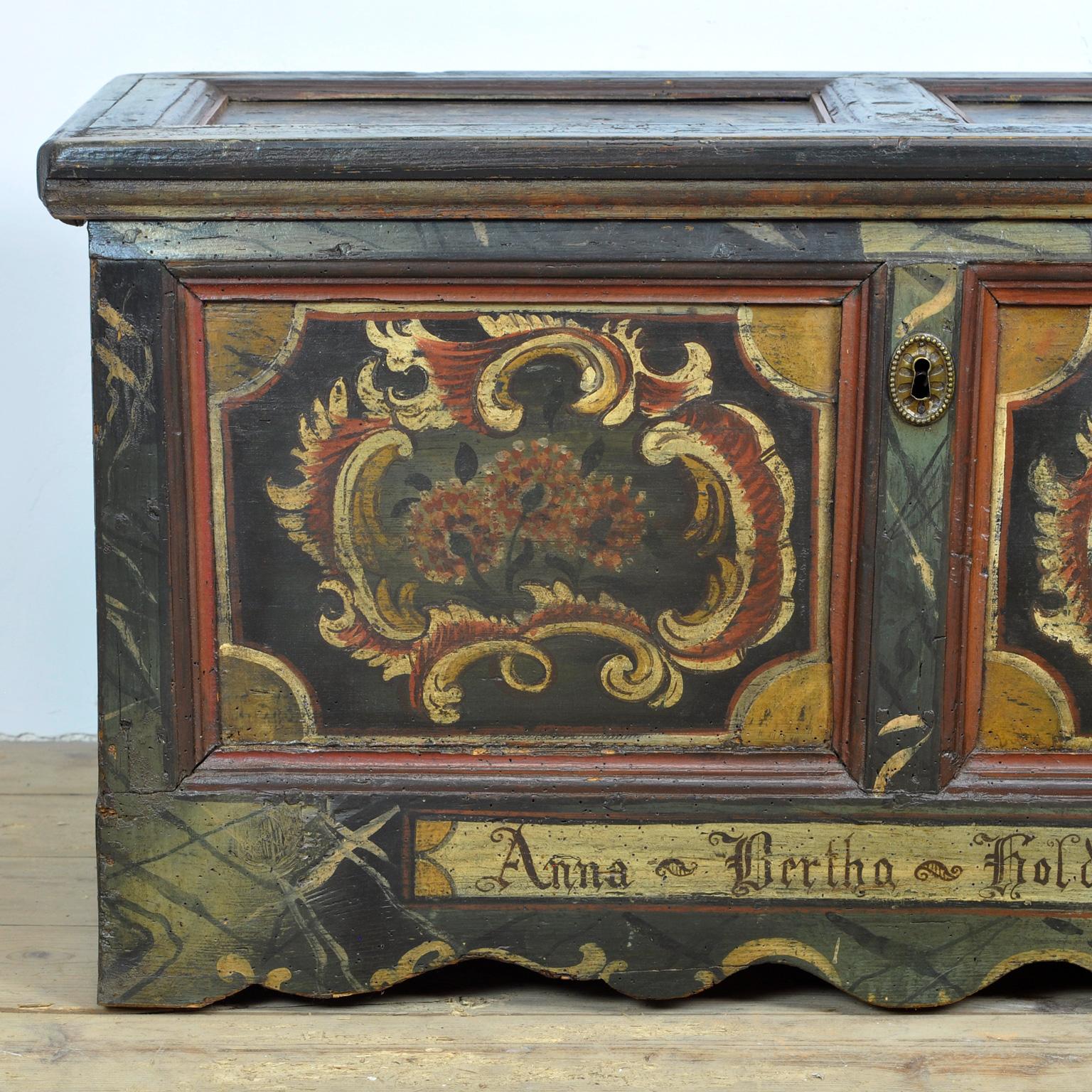 Wedding Chest From Circa 1820 For Sale 3