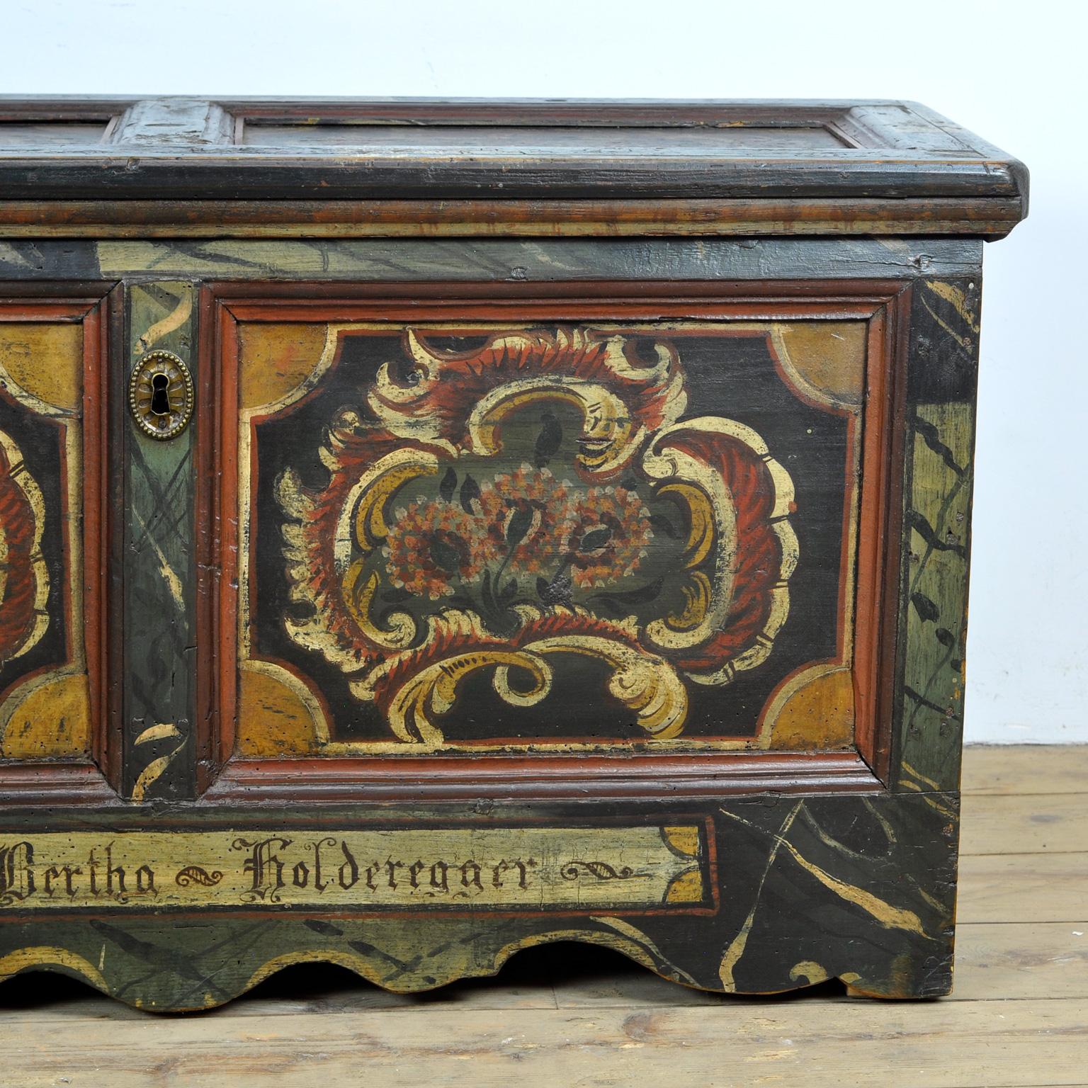 Wedding Chest From Circa 1820 For Sale 4