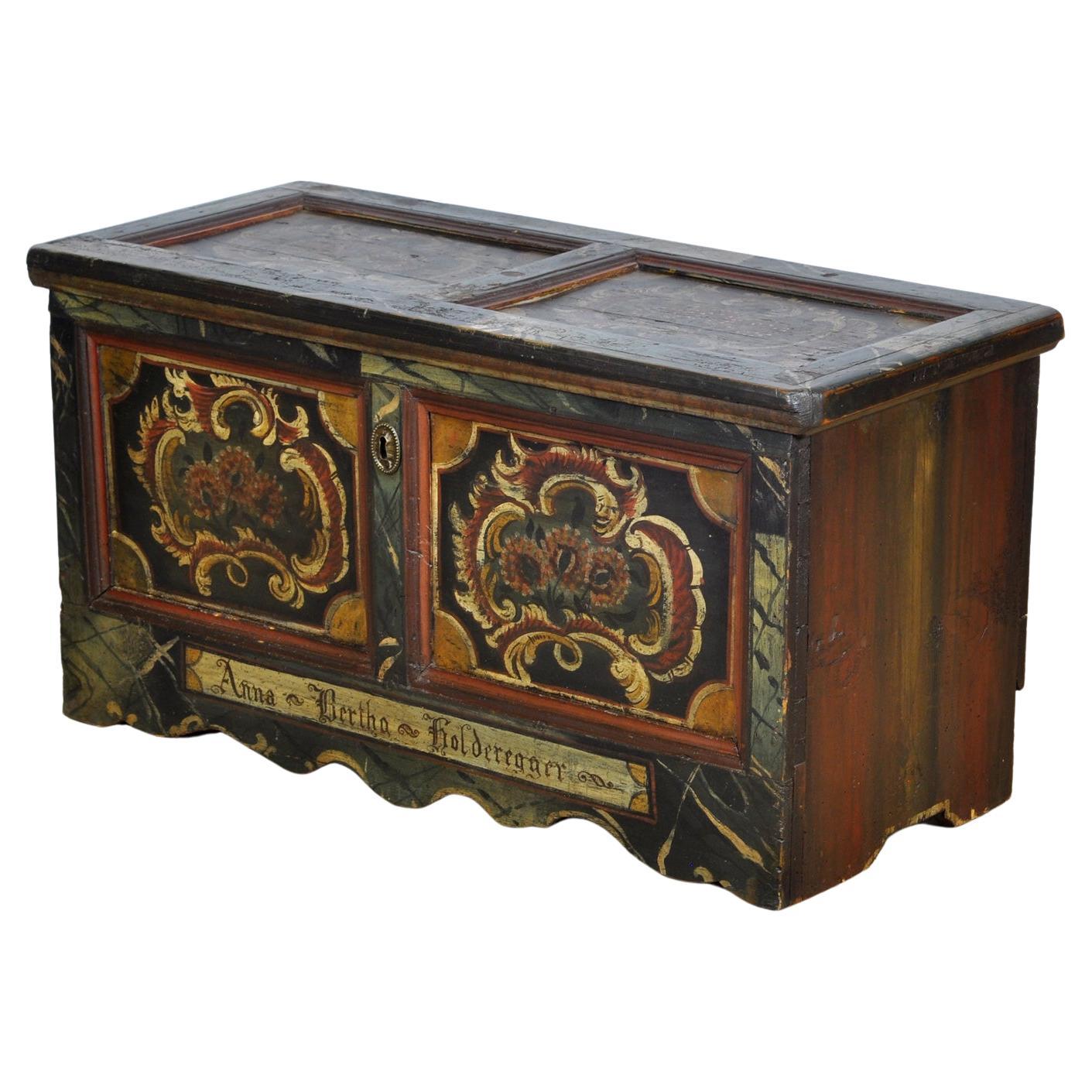 Wedding Chest From Circa 1820 For Sale