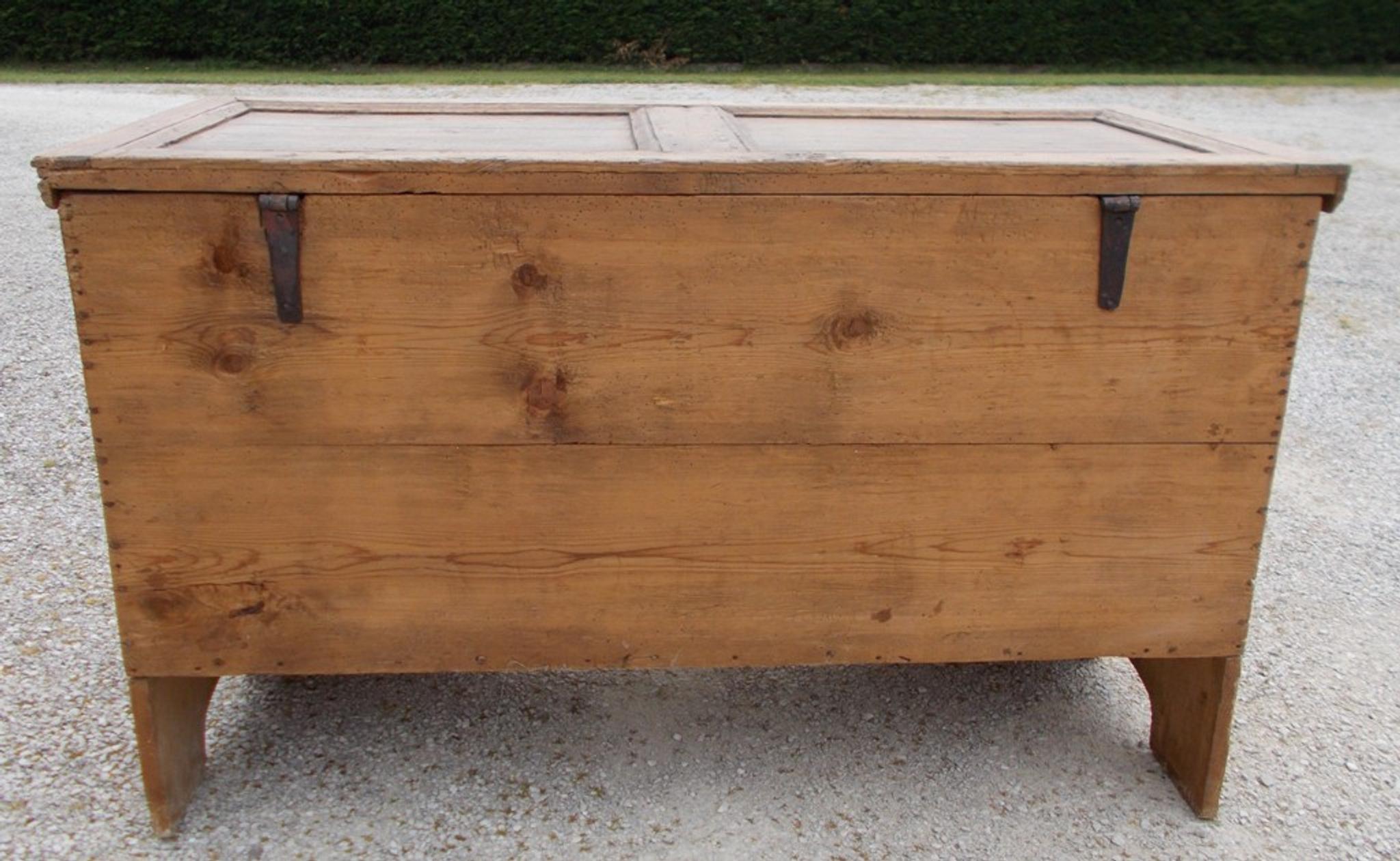 Wood Wedding Chest, Mid-19th Century For Sale
