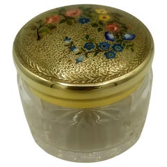 Wedding Favor Box fine engraving of flower shoots on lid 925 Silver Salimbeni