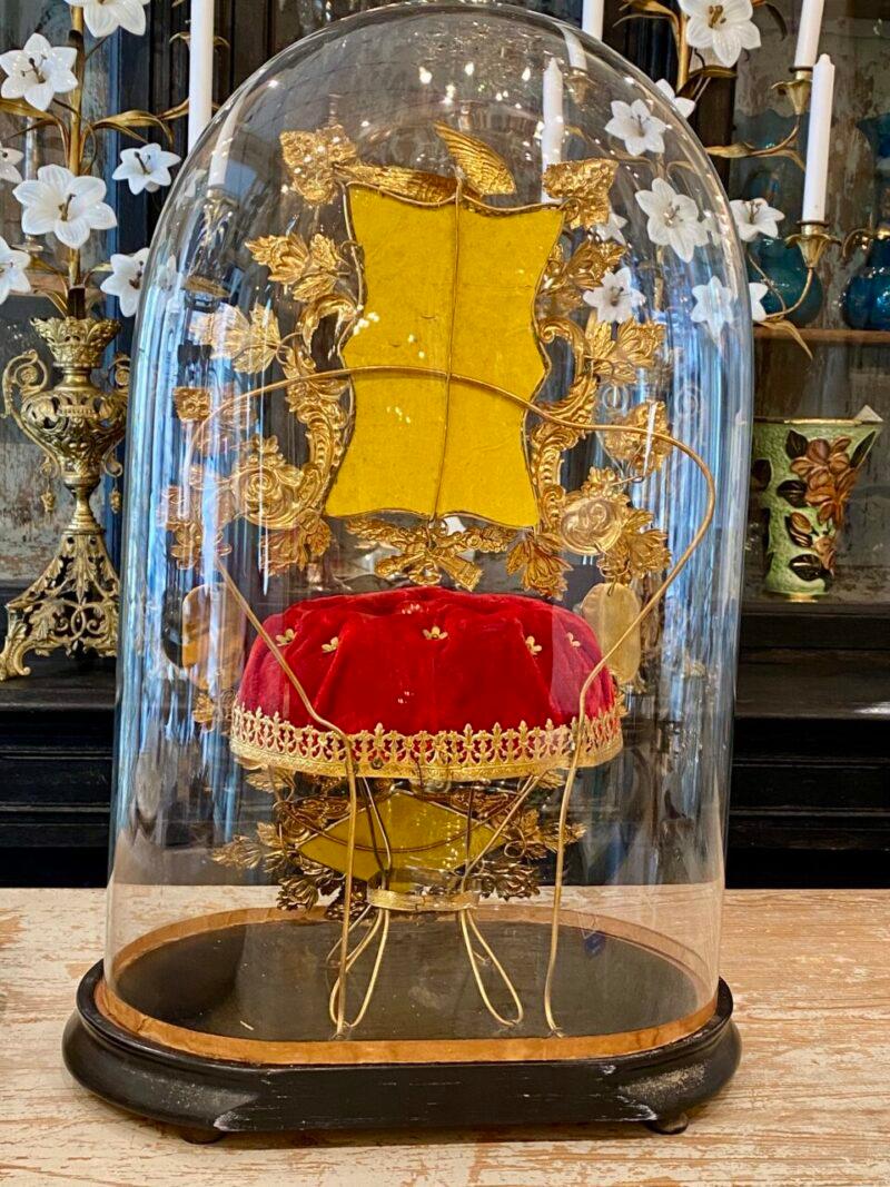 Wedding Memento Glass Display Case-1900 France in vendita 2