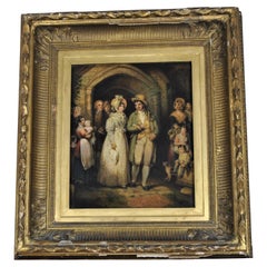Wedding, Oil On Panel, XIXth Century