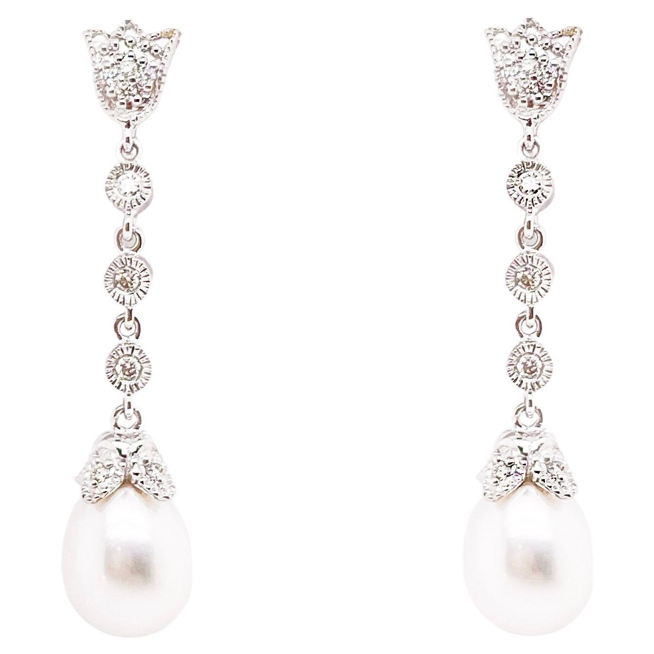 Pair of Cultured Pearl and Diamond Pendent Earrings | 養殖珍珠 配 鑽石 耳墜一對 | Fine  Jewels | 2023 | Sotheby's