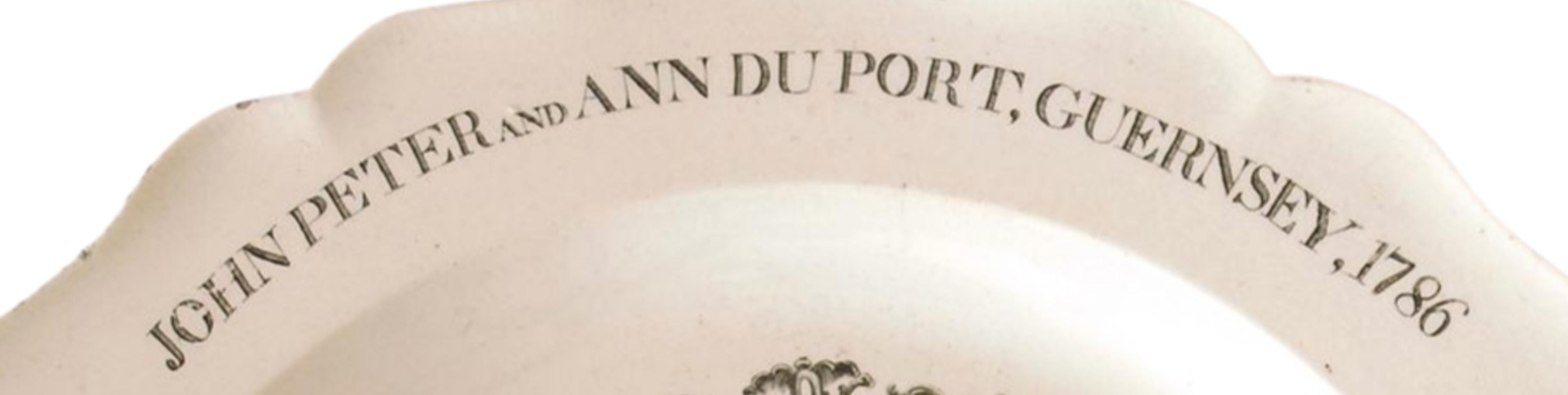 Neoclassico Piatto nuziale in cremware, Wedgwood C1786 in vendita