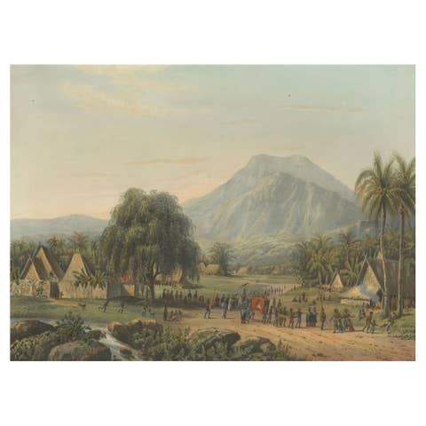 Wedding Procession in the Salak Valley, Puncak – Java Cultural Lithograph, 1872