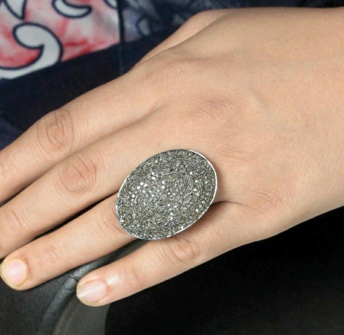 Alianza de boda Anillo de diamantes con pavé de 2,50 ct Plata de ley 925 Anillo de diamantes para ella en venta 5