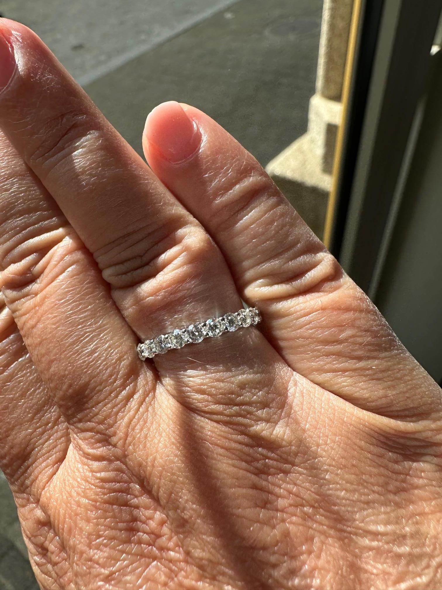 Modern Wedding Ring Diamond White Gold 18 Karat For Sale