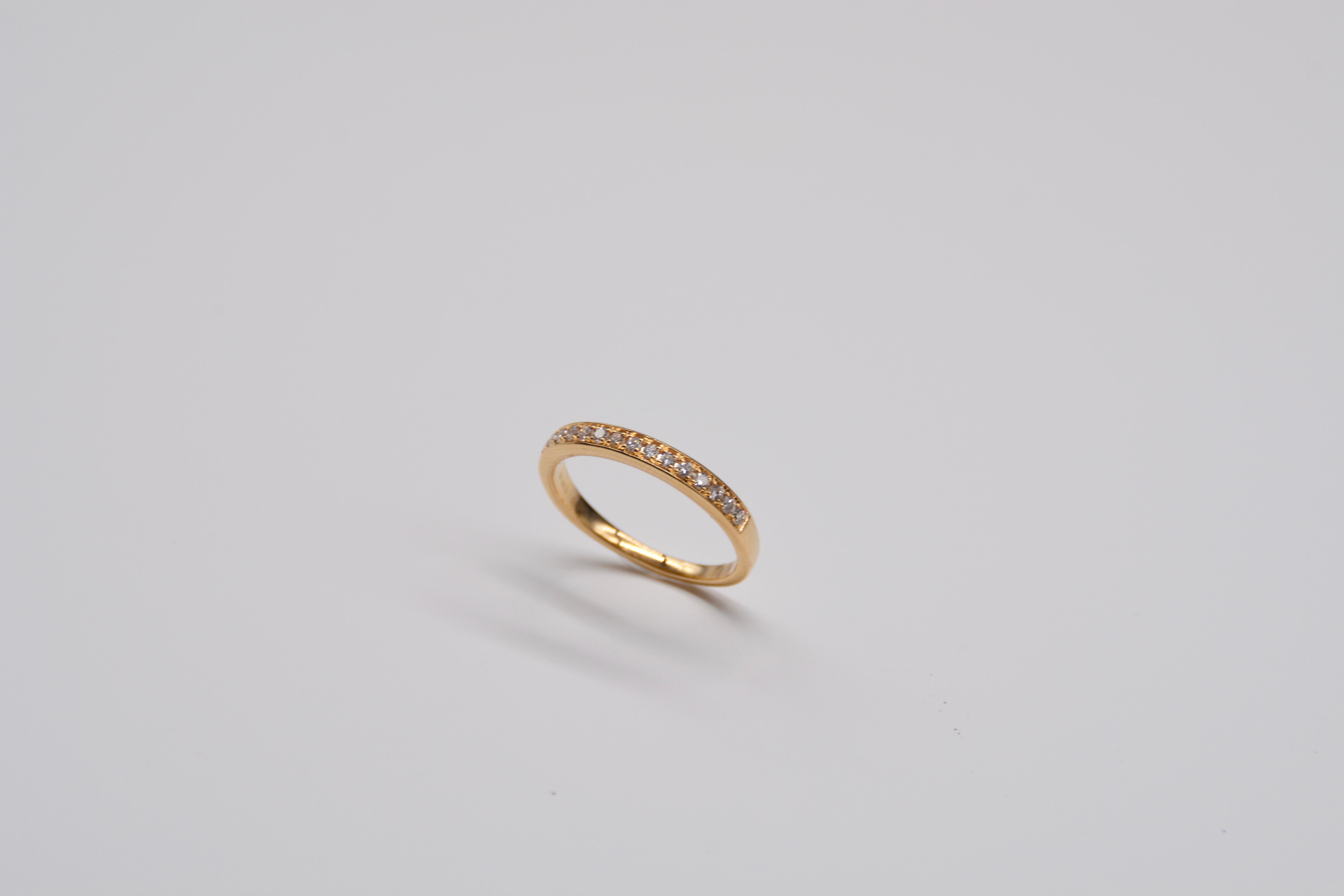 Wedding Ring Diamonds Yellow Gold For Sale 1