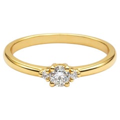 Ehering aus 18 Karat Gelbgold mit Diamanten von Moncomble Paris