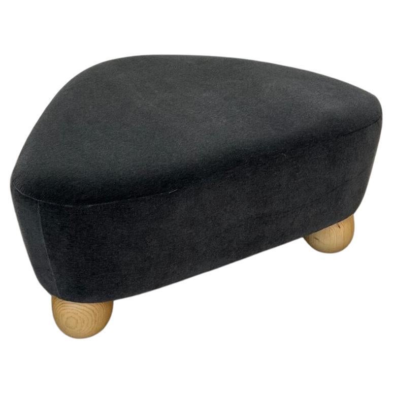 Wedge Ottoman on Hand Turned Ball Legs