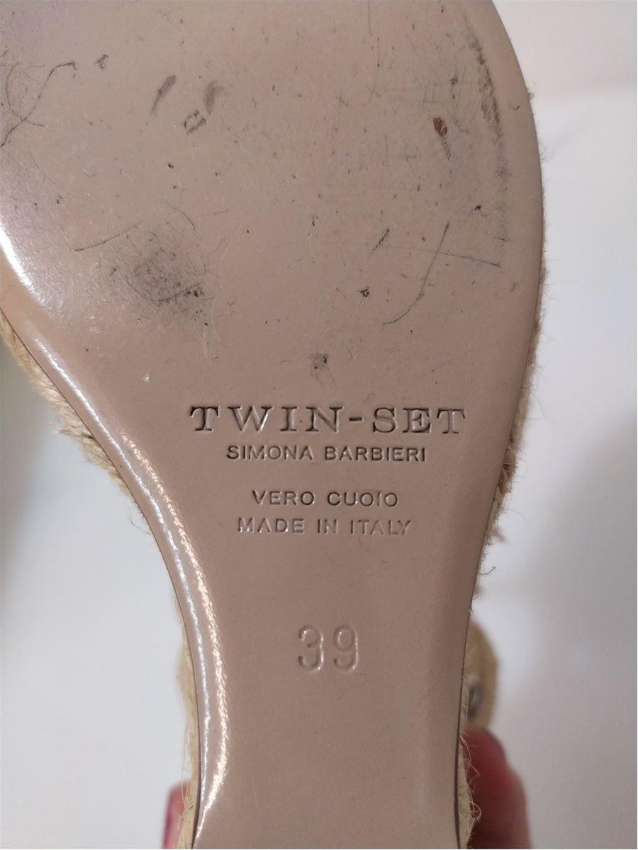 Marrone Sandalo con zeppa Twin-set taglia 39