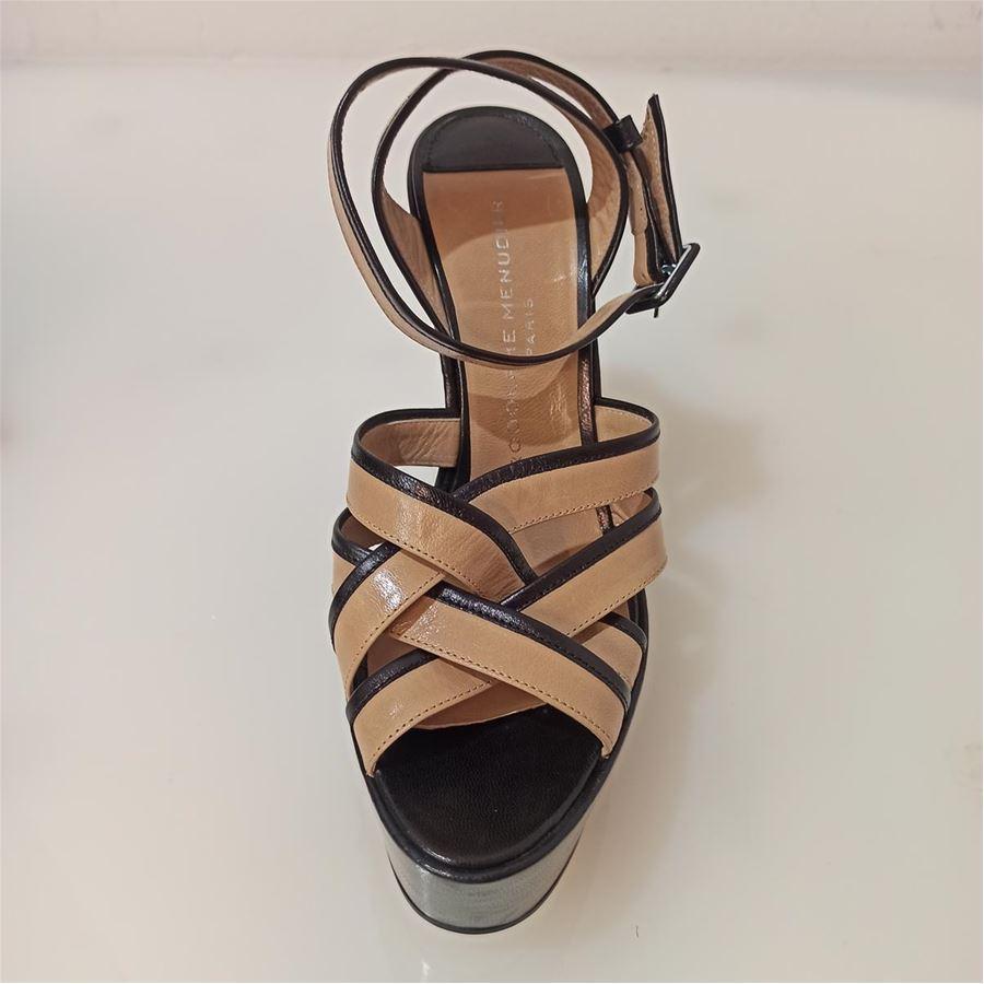Black Rodolphe Menudier Wedge sandal size 39 For Sale