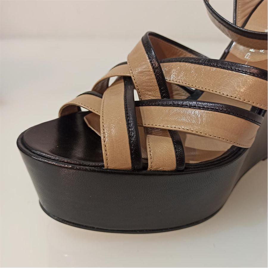Rodolphe Menudier Wedge sandal size 39 In Excellent Condition For Sale In Gazzaniga (BG), IT
