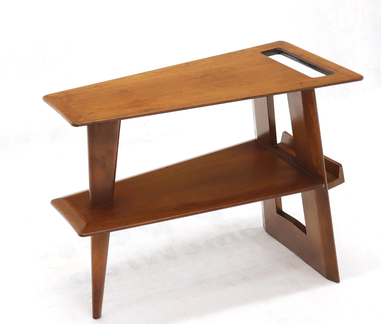 wedge end table