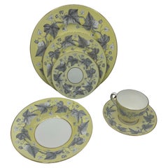 Vintage Wedgewood 6 piece Dinner Service for 12 Wedgewood 'Josephine Yellow" Bone China