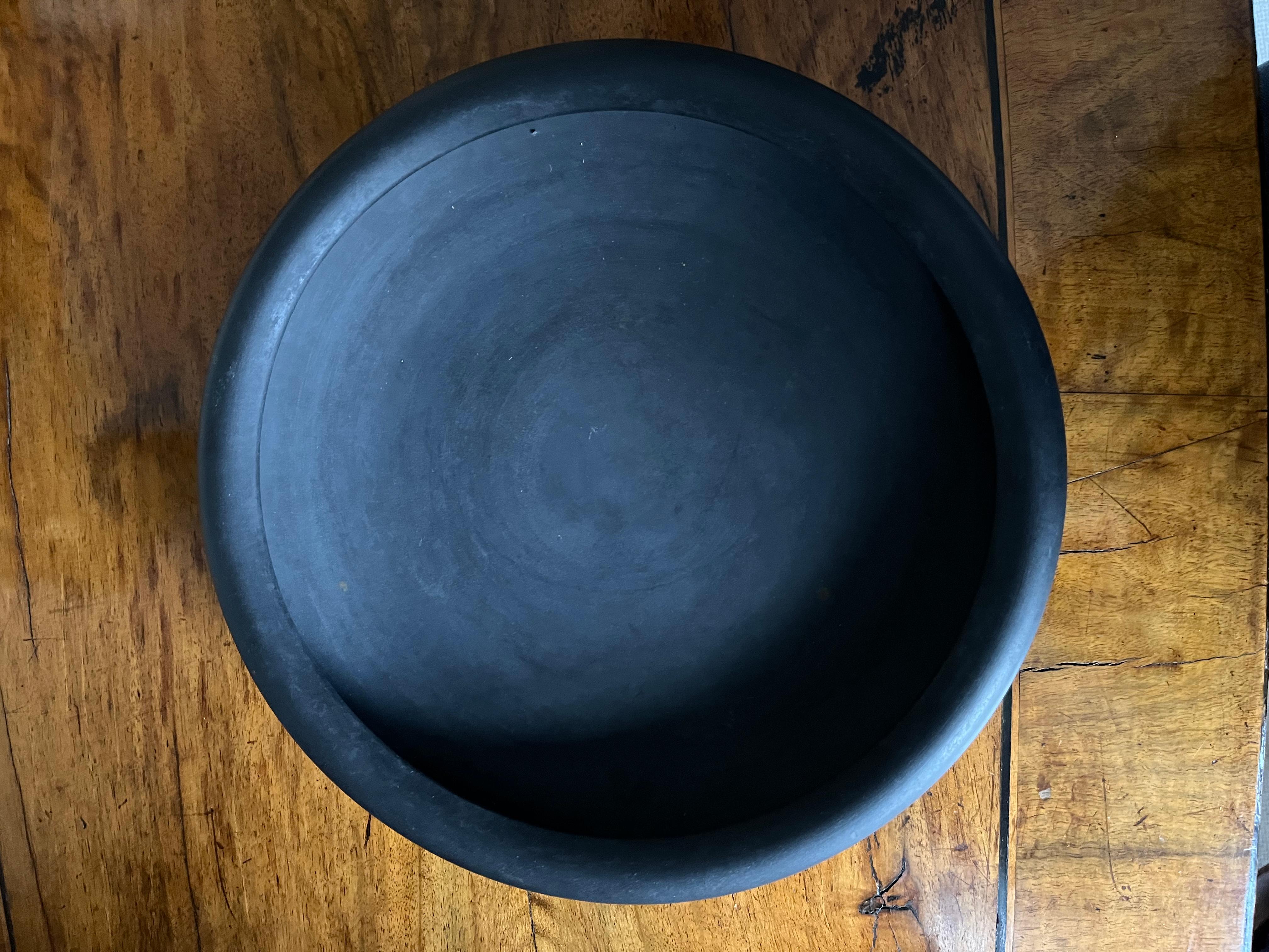 Glazed Wedgewood black basalt bowl 