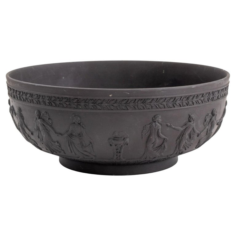 Wedgewood Black Basalt Jasperware Fruit Bowl For Sale at 1stDibs