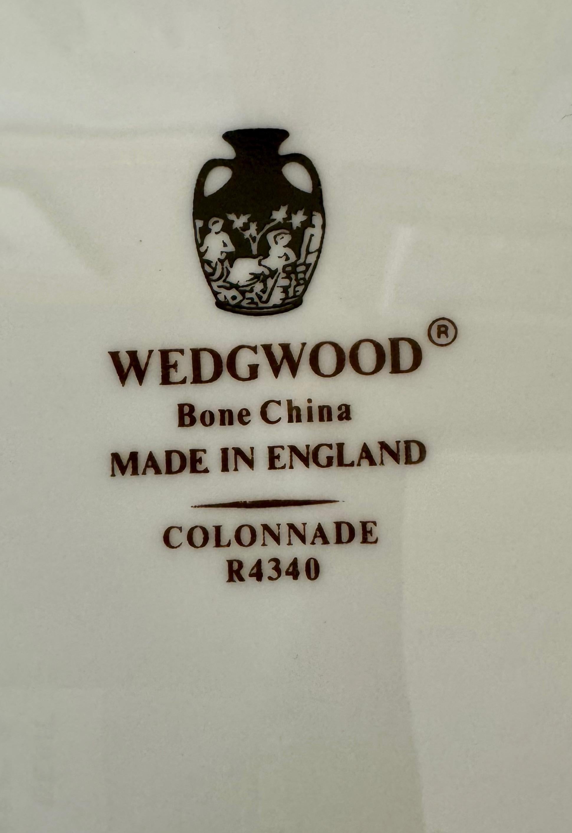 Wedgewood Vajilla de porcelana de hueso negra 