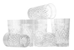 Gobelets en cristal "Cheslyn" de 5 oz avec motif en forme de diamant ; lot de 8