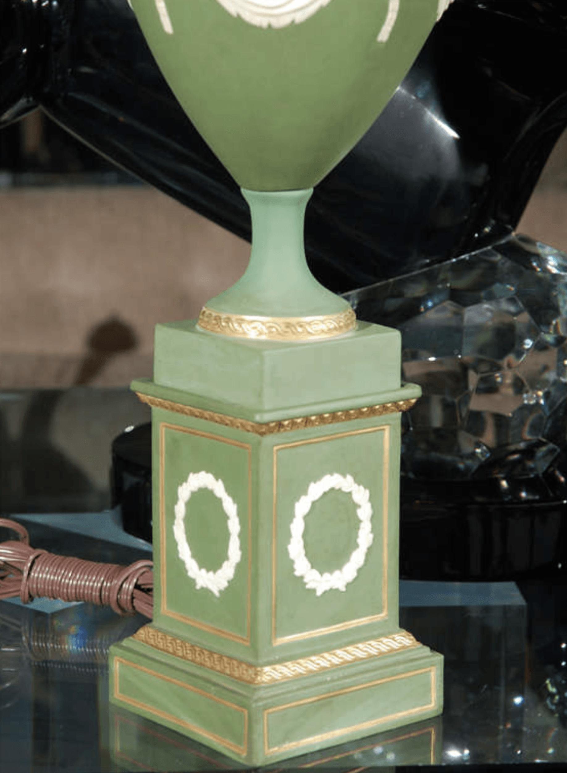 19th Century Wedgewood Table Lamp For Sale