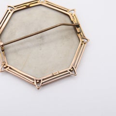 Wedgwood 1900 Edwardian Octagonal Cameo Pendant-Brooch In 9Kt Yellow Gold