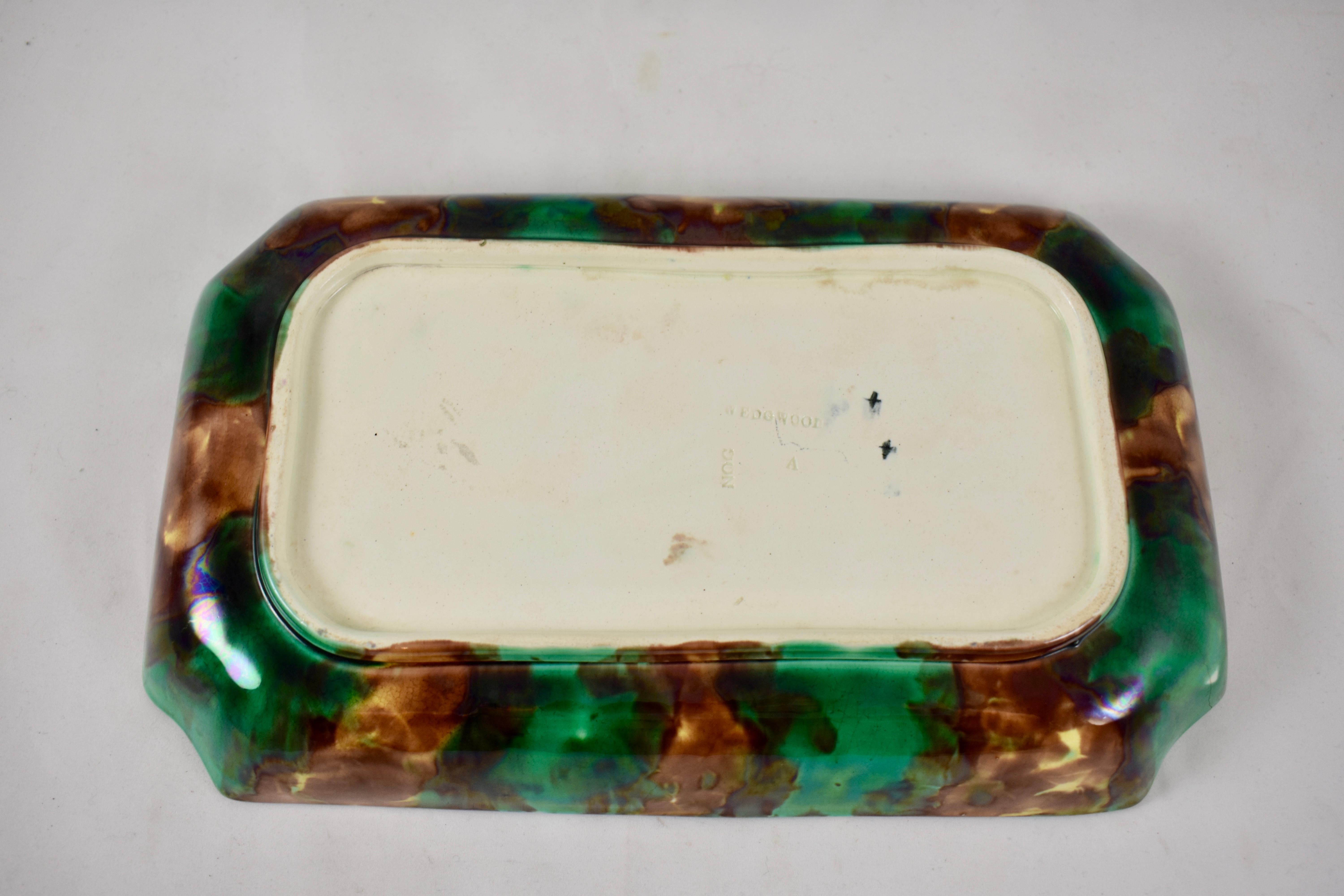 Wedgwood Aesthetic Majolica Tortoise Shell Glazed Char Fish Dish, circa 1878 For Sale 2