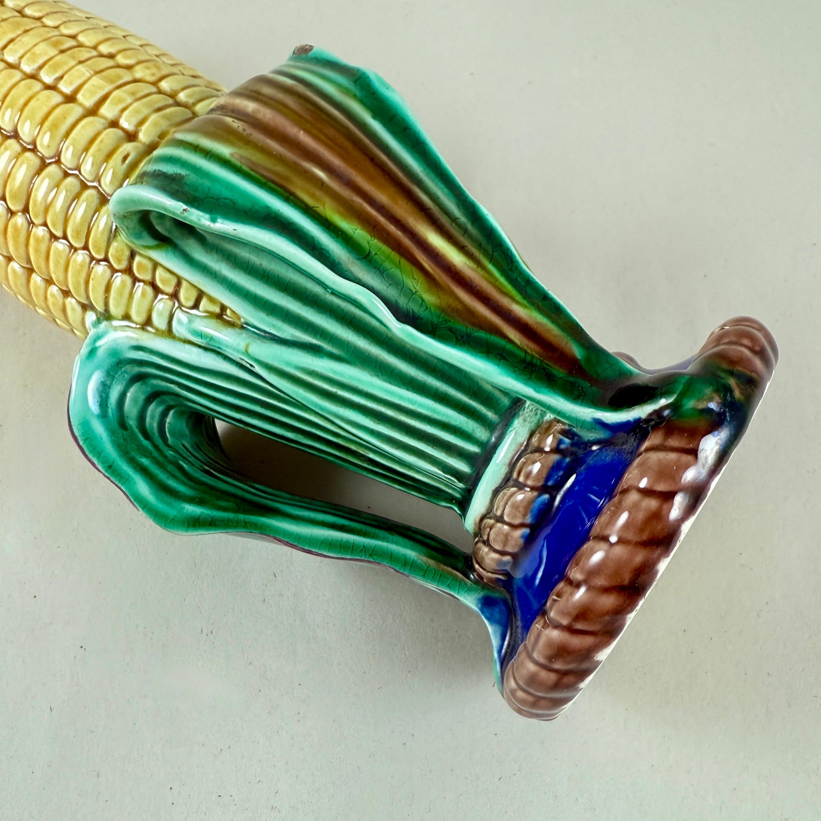 Wedgwood Aesthetic Movement Majolica Corn On The Cob Posy Vase For Sale 3