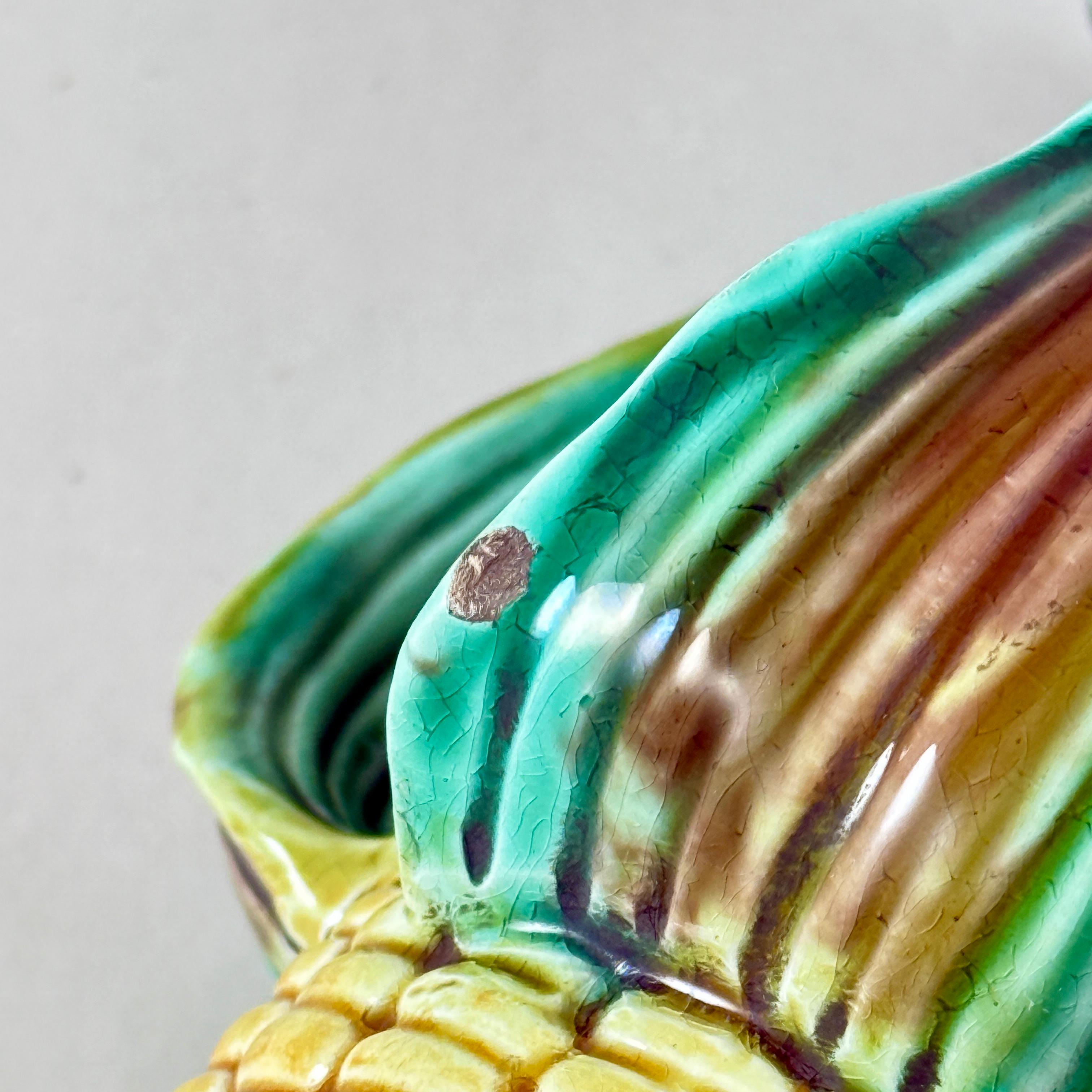 Wedgwood Aesthetic Movement Majolica Corn On The Cob Posy Vase For Sale 6