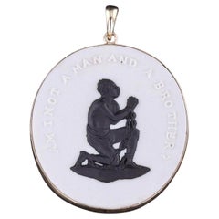 Wedgwood Anti-Slavery Pendant of 14k Gold