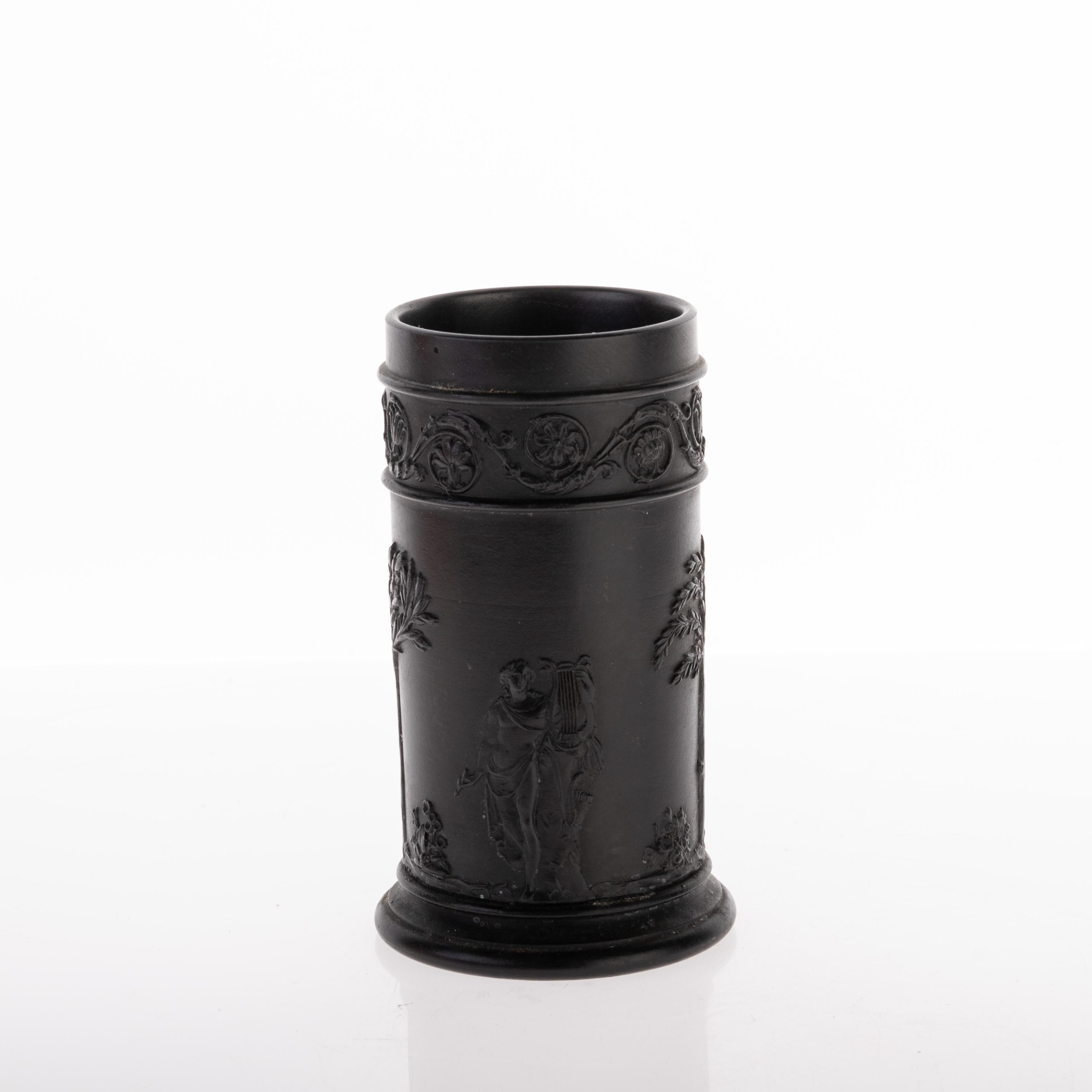 Antico vaso neoclassico di diaspro basaltico nero di Wedgwood del XIX secolo In condizioni buone in vendita a Nottingham, GB