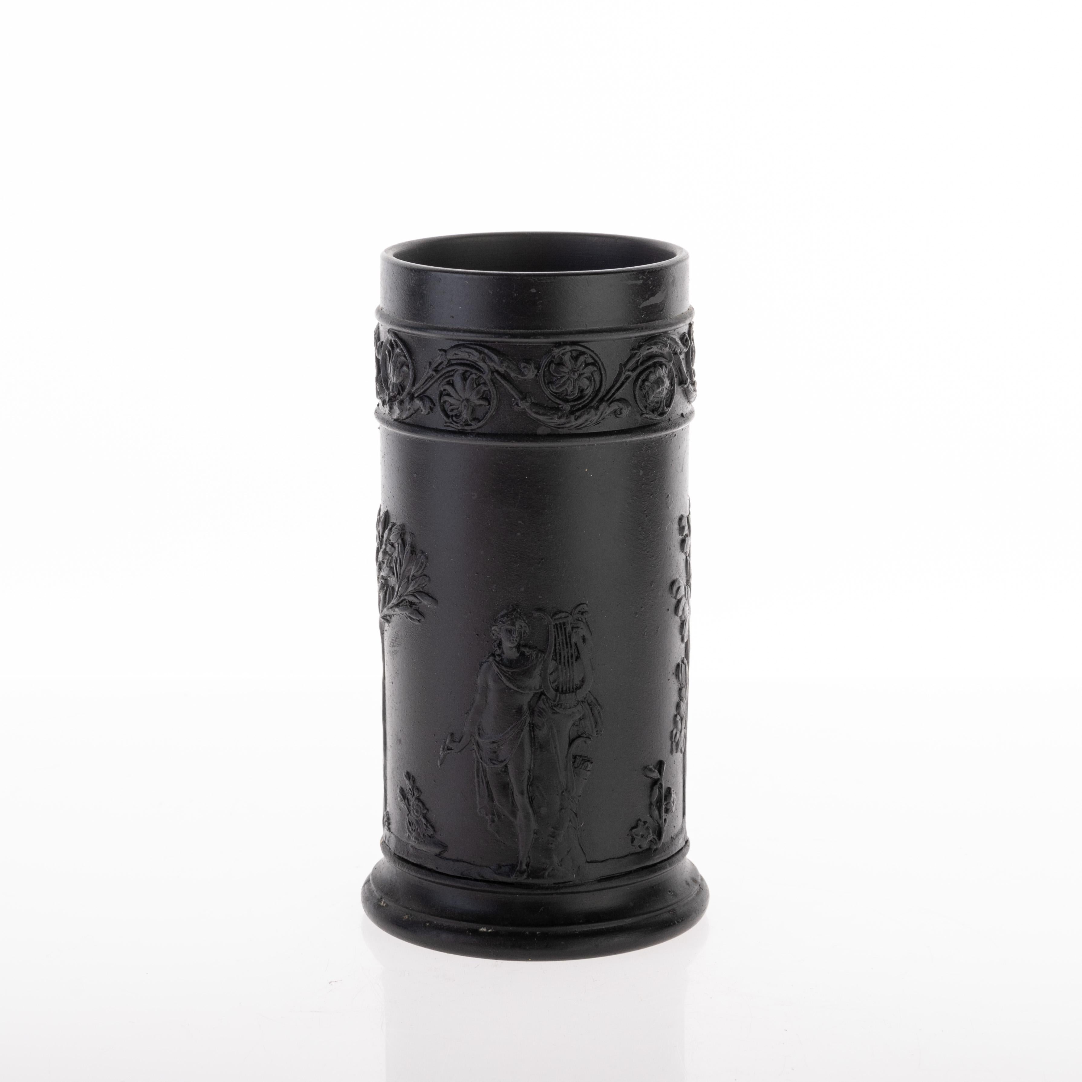 Antico vaso neoclassico di diaspro basaltico nero di Wedgwood del XIX secolo In condizioni buone in vendita a Nottingham, GB