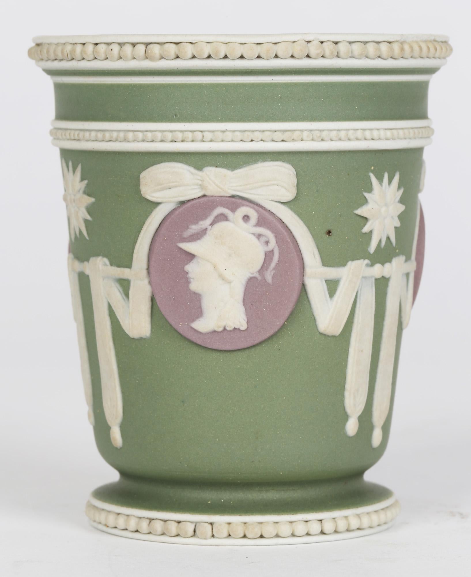 green wedgewood vase