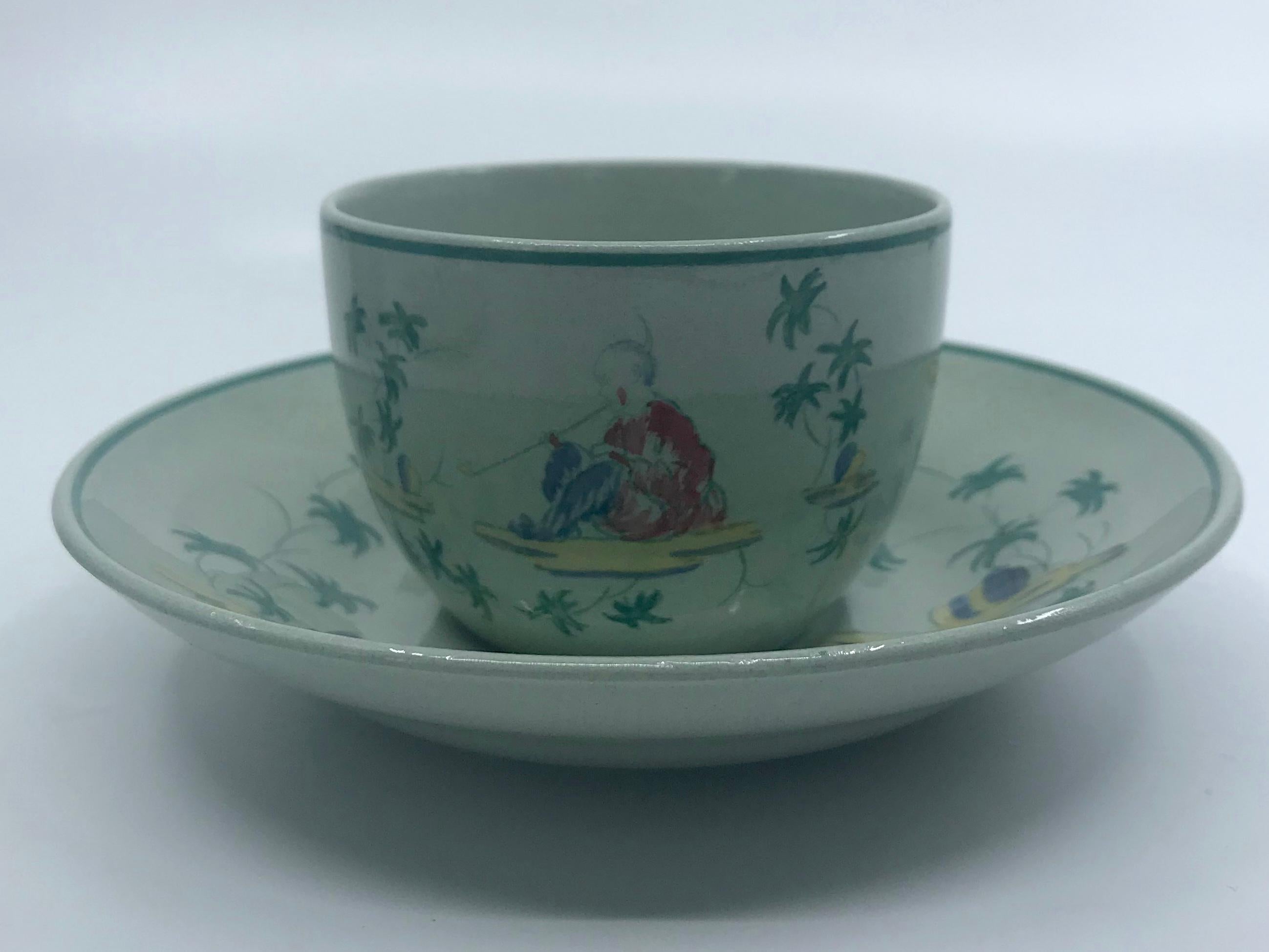 Art Deco Wedgwood Apprey Celadon Chinoiserie Tea Set For Sale