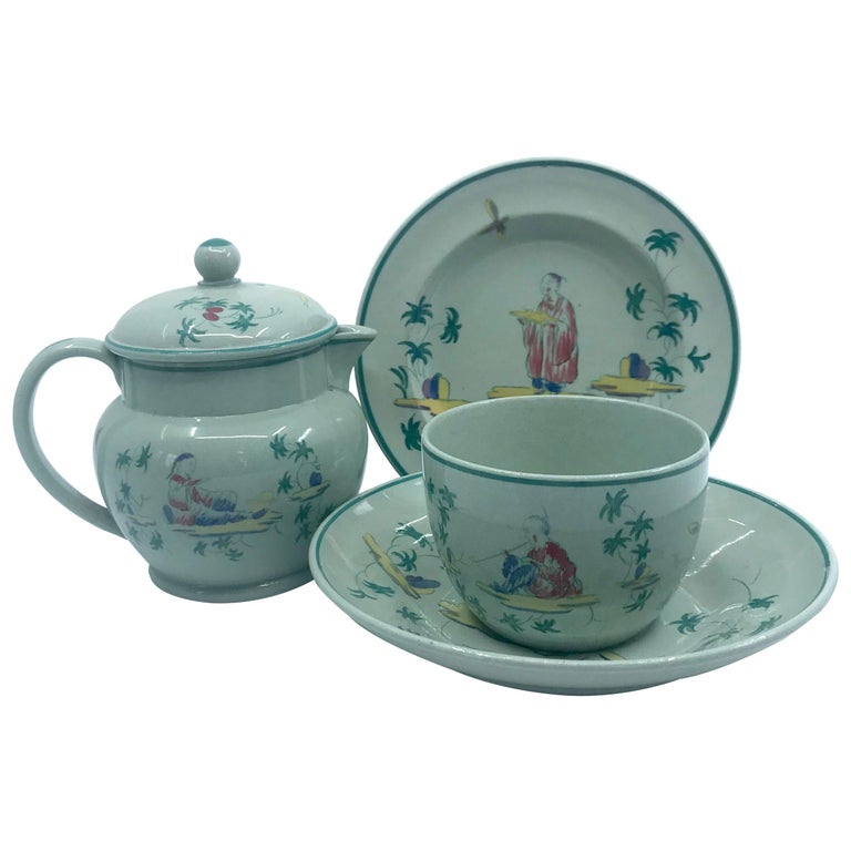 Wedgwood Apprey Celadon Chinoiserie Tea Set For Sale at 1stDibs