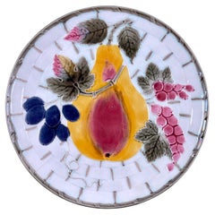 Wedgwood Argenta Majolica Pear Fruit Plate