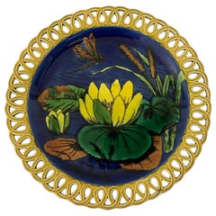 Wedgwood Art Nouveau Lilypad Plate w/ Reticulated Edges, c. 1874 Wedgwood Art Nouveau Lilypad Plate w/ Reticulated Edges, c. 1874