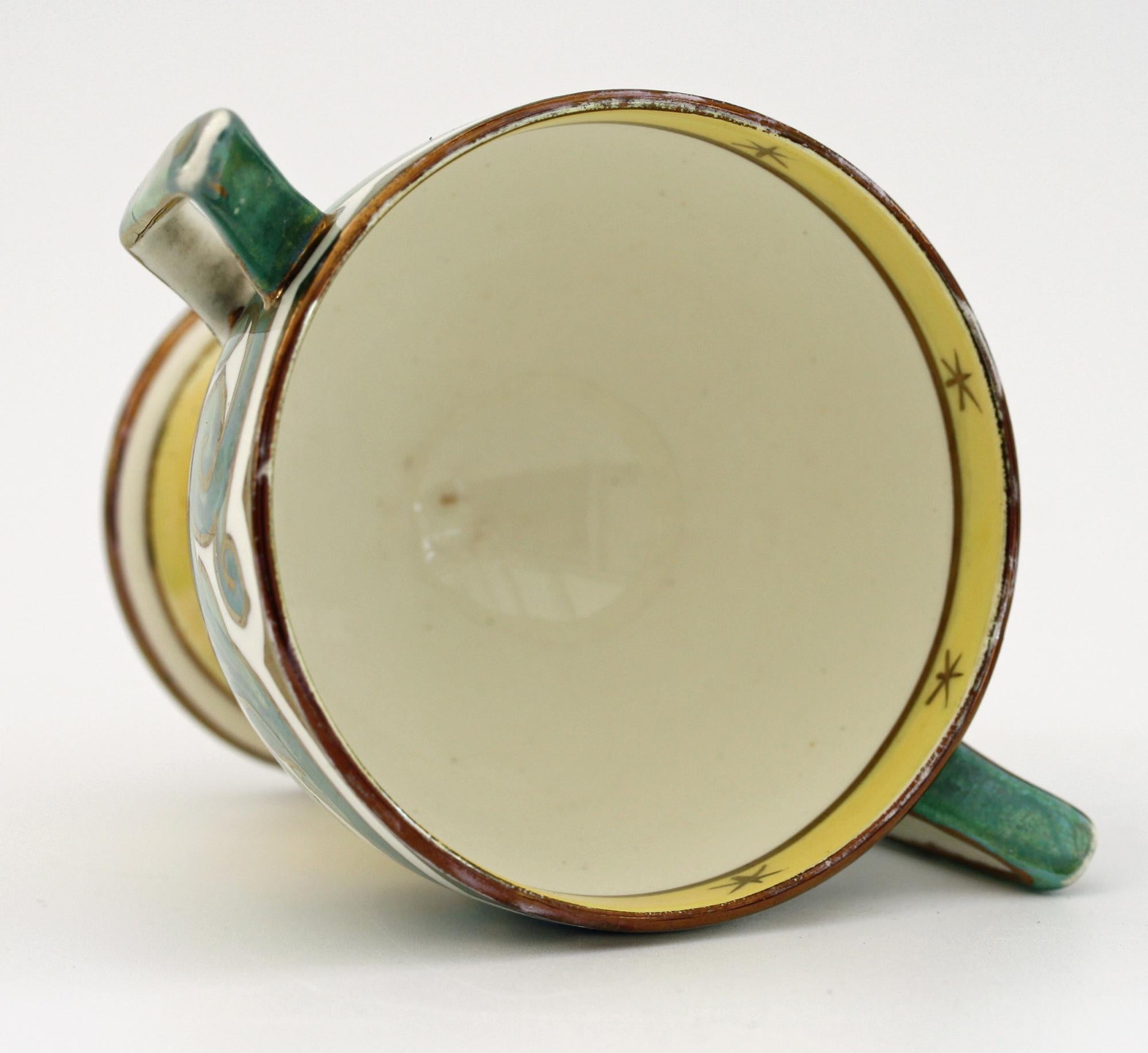 English Wedgwood Art Nouveau Twin Handled Lustre Glazed Pedestal Cup, circa 1900