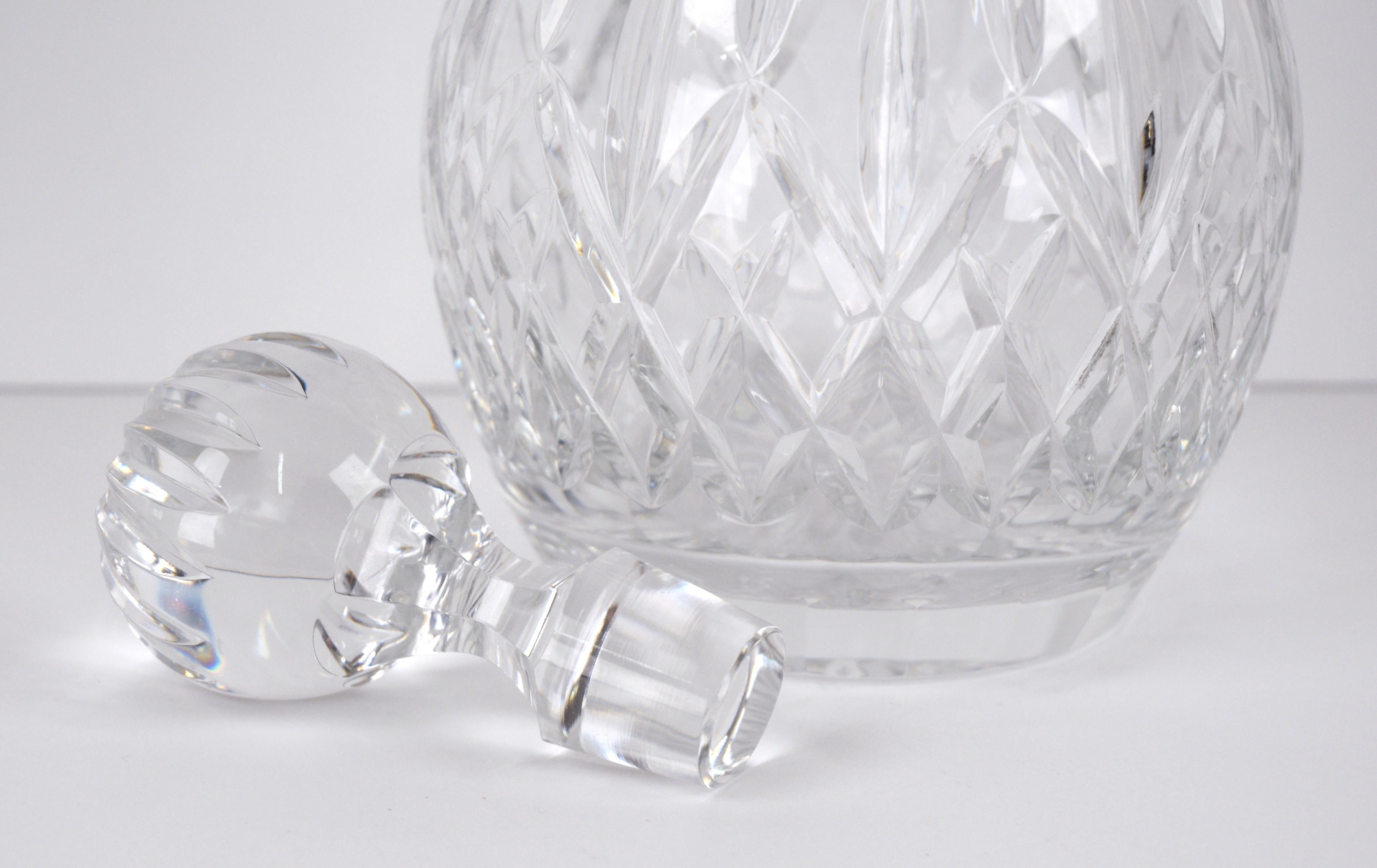 Wedgwood Atlantis Diamant-Muster Kristall Dekanter im Zustand „Gut“ im Angebot in Soquel, CA
