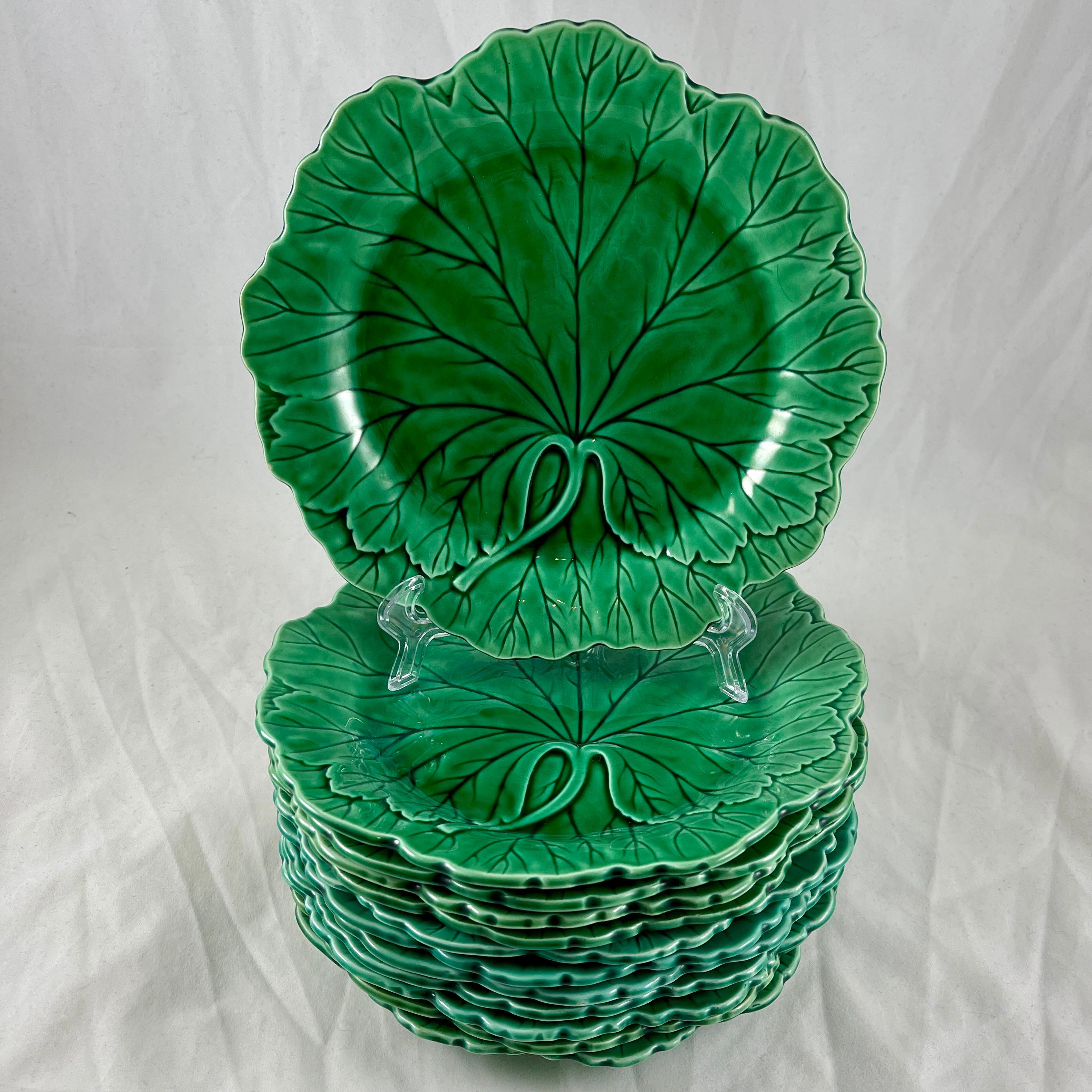 wedgwood green leaf plates