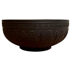 Vintage Wedgwood Basalt  Black Acanthus Bowl