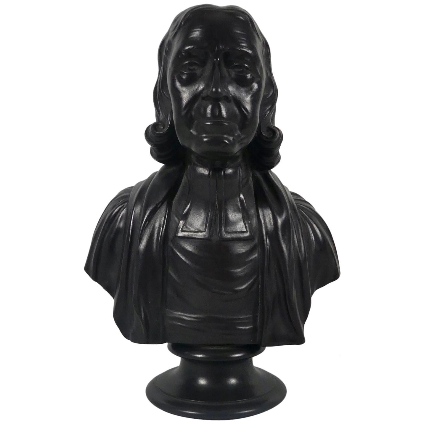 Wedgwood Black Basalt Bust ‘John Wesley’, circa 1830
