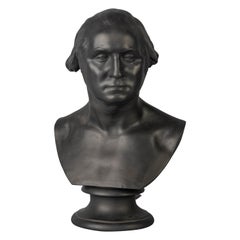 Used Wedgwood Black Basalt Bust of George Washington, circa 1840