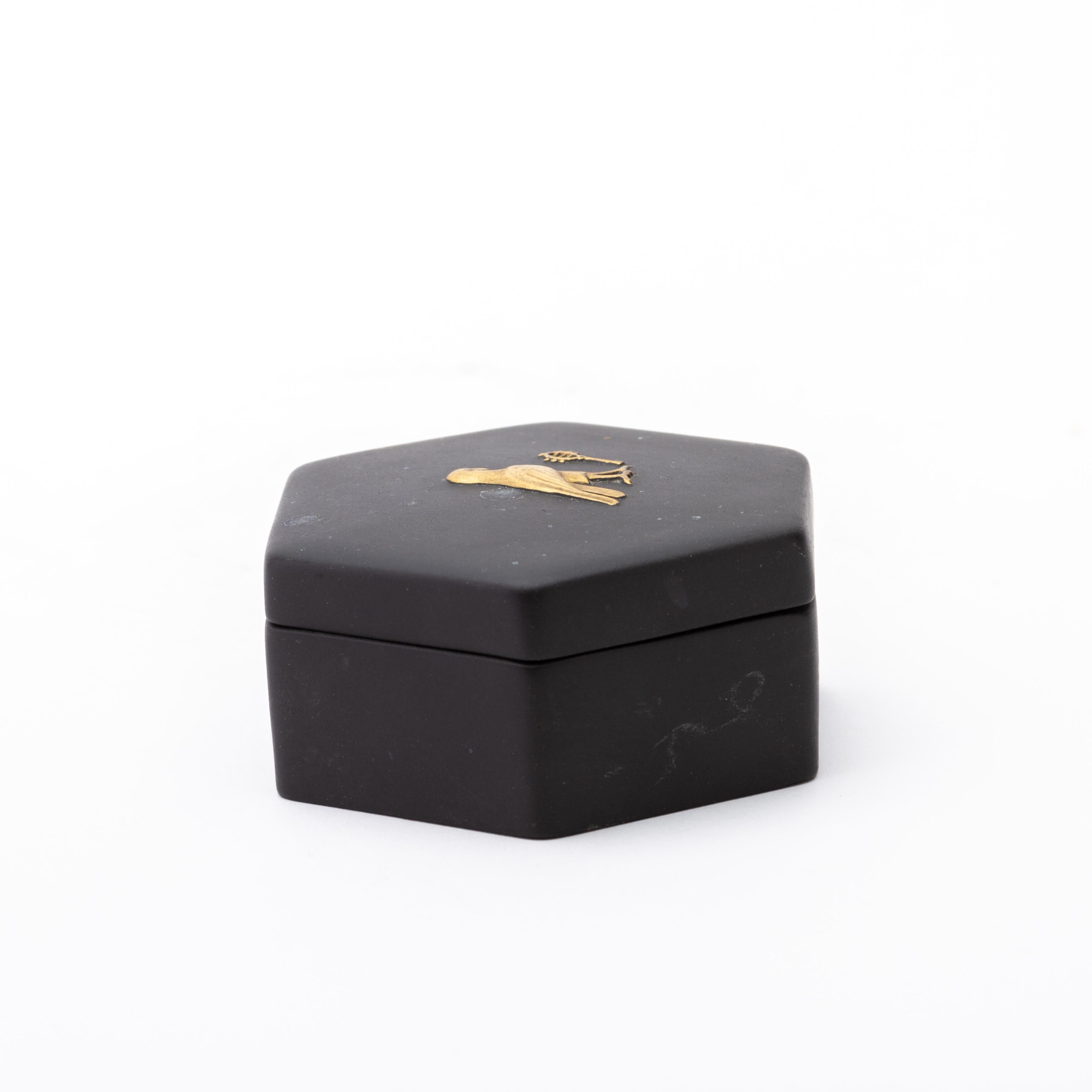 black wedgwood trinket box