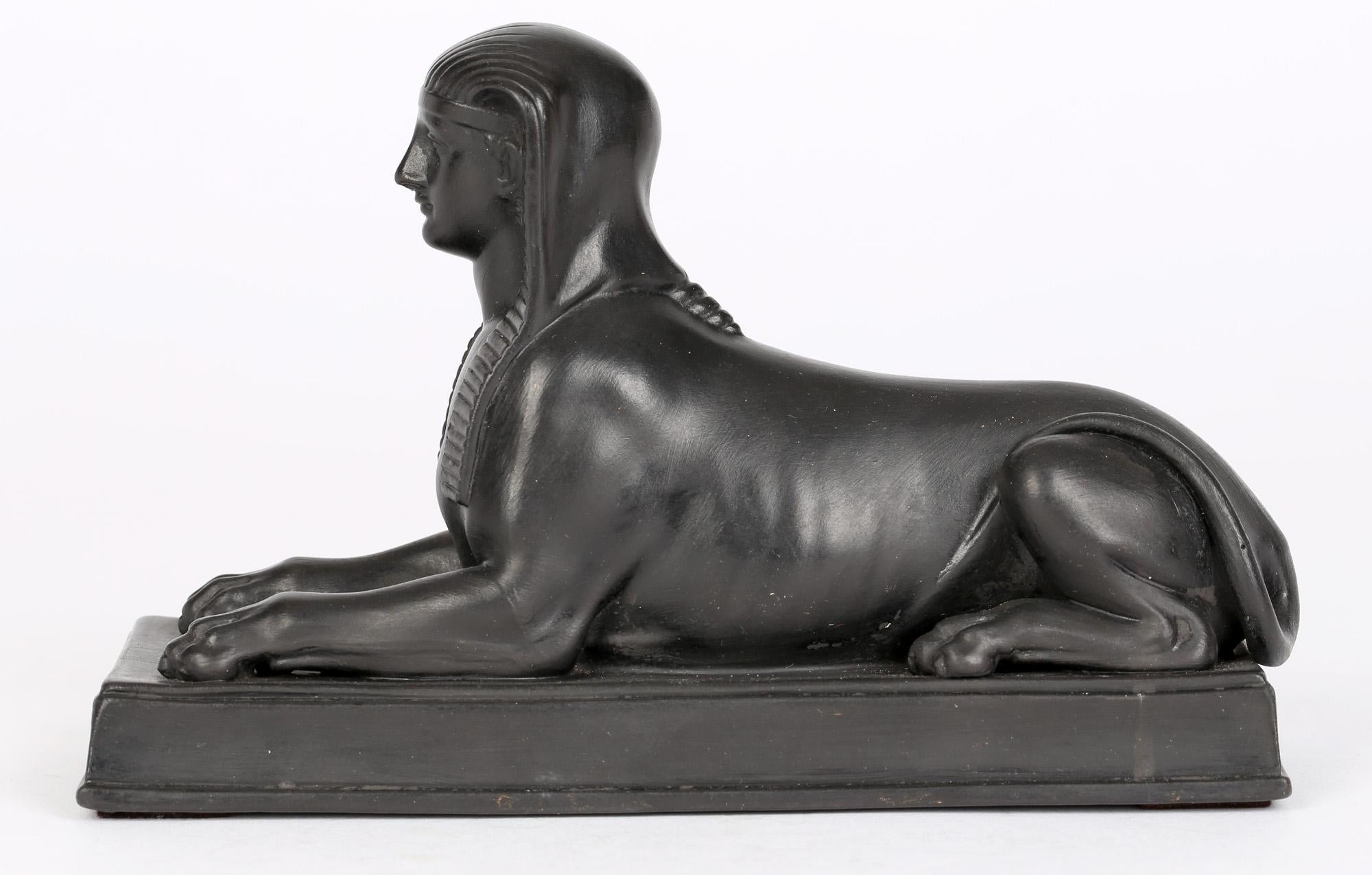 A very fine and rare antique Josiah Wedgwood black basalt sphinx in the Egyptian style sat on a rectangular base and dating between 1770 and 1810. 

An example of this piece is held in the collection of the Smithsonian, National Museum of American