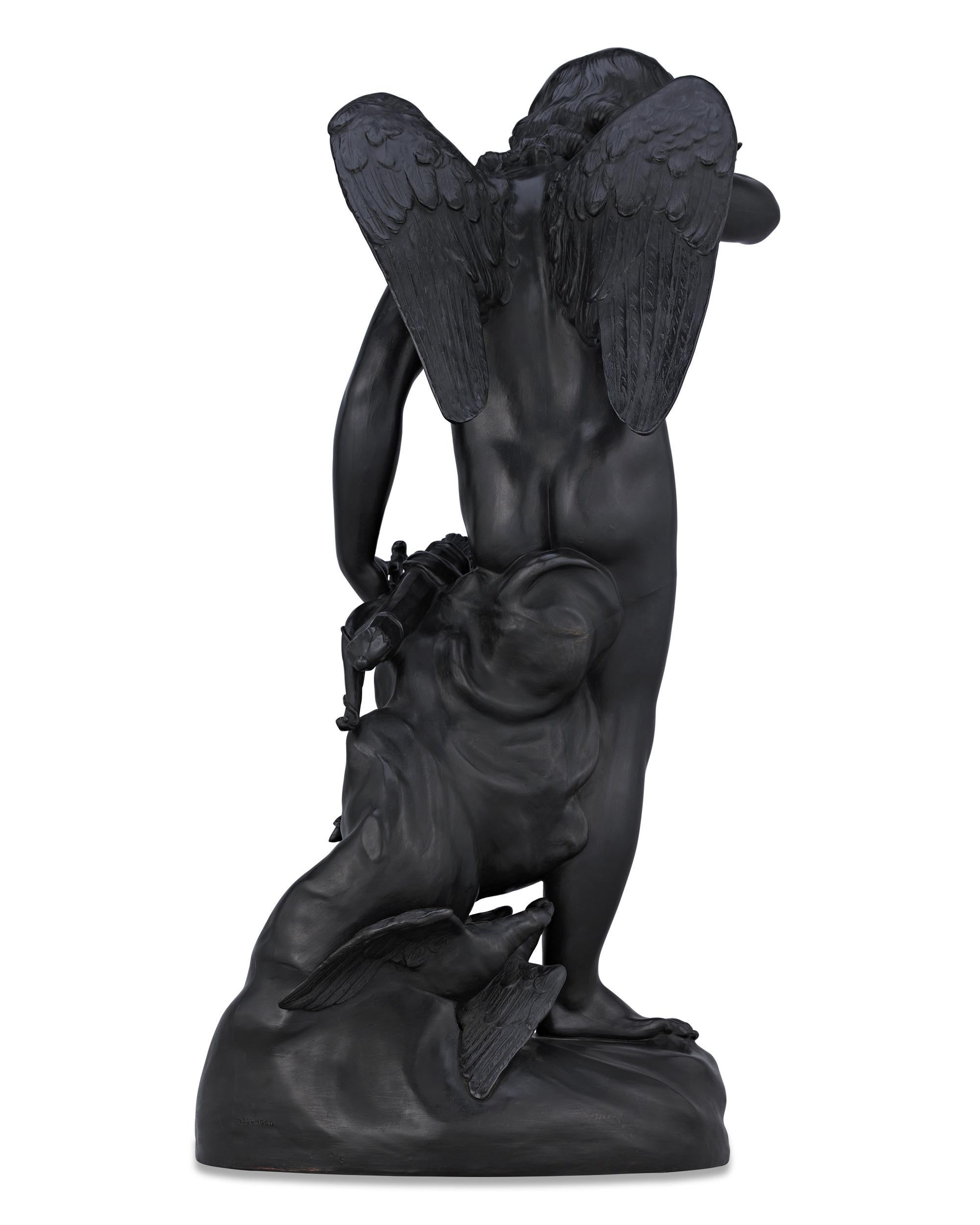 Wedgwood Black Basalt Figure of Cupid In Excellent Condition For Sale In New Orleans, LA