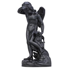 Antique Wedgwood Black Basalt Figure of Cupid