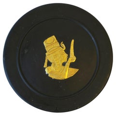 Wedgwood Black Basalt Gold Egyptian Revival Jewelry Box